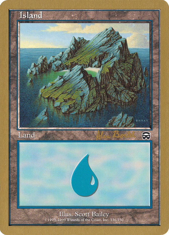 Island (ab336) (Alex Borteh) [World Championship Decks 2001] | Dragon's Lair Comics and Fantasy Houston TX