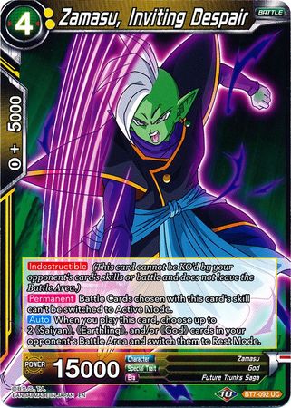 Zamasu, Inviting Despair (BT7-092) [Assault of the Saiyans] | Dragon's Lair Comics and Fantasy Houston TX