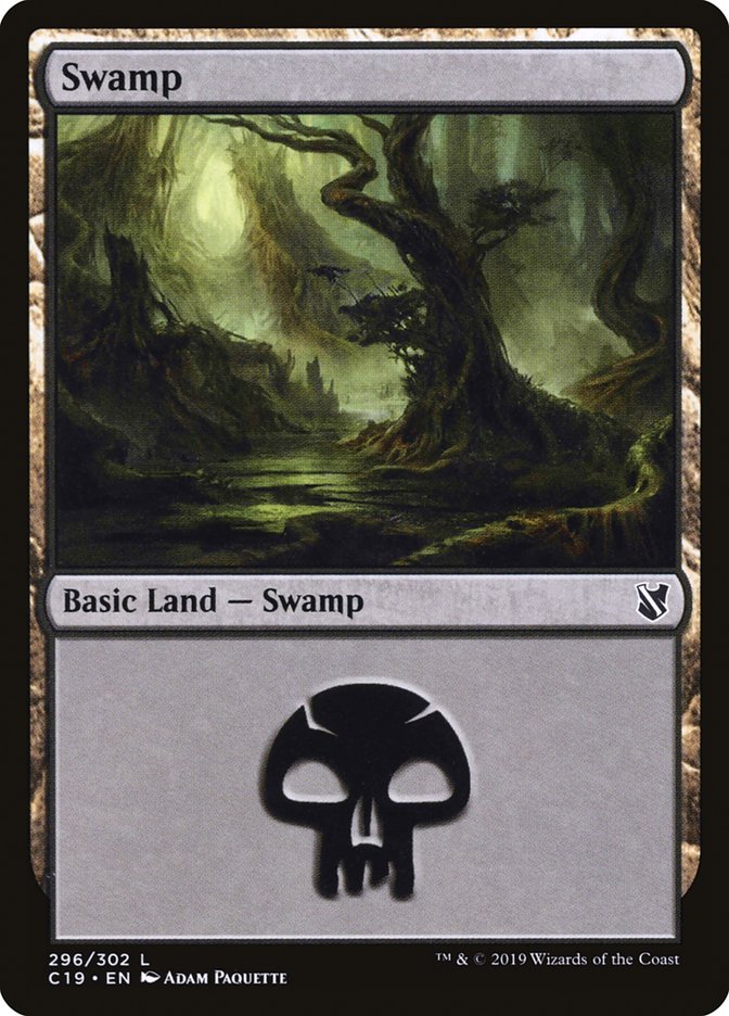 Swamp (296) [Commander 2019] | Dragon's Lair Comics and Fantasy Houston TX