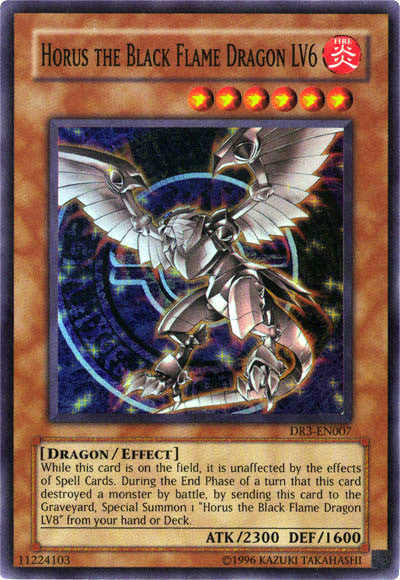 Horus the Black Flame Dragon LV6 [DR3-EN007] Super Rare | Dragon's Lair Comics and Fantasy Houston TX