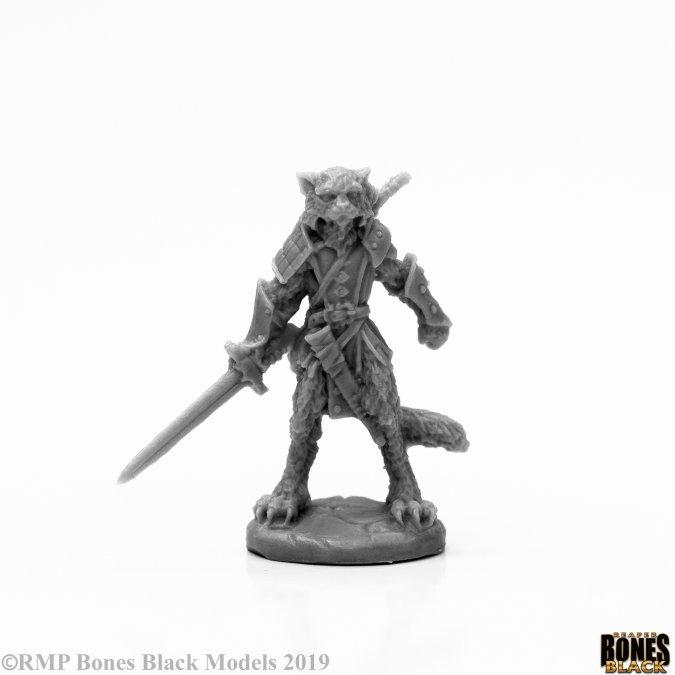 Reaper Bones Black: Catfolk Warrior | Dragon's Lair Comics and Fantasy Houston TX