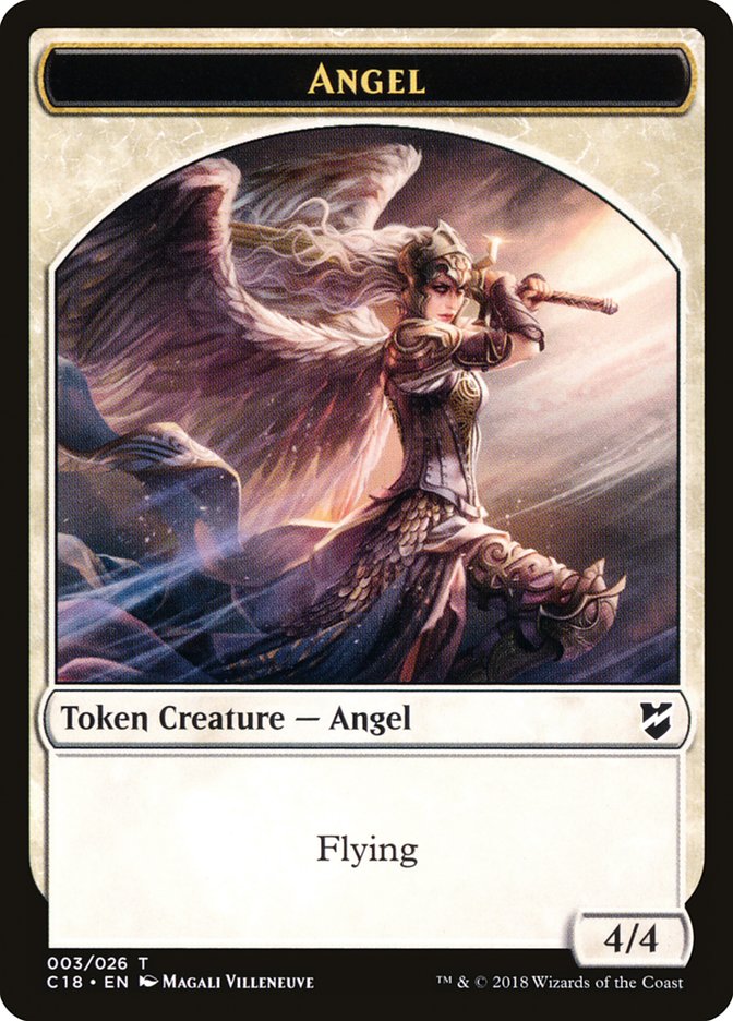 Manifest // Angel Double-Sided Token [Commander 2018 Tokens] | Dragon's Lair Comics and Fantasy Houston TX