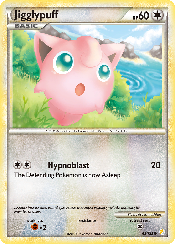 Jigglypuff (68/123) [HeartGold & SoulSilver: Base Set] | Dragon's Lair Comics and Fantasy Houston TX