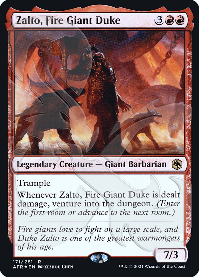 Zalto, Fire Giant Duke (Ampersand Promo) [Dungeons & Dragons: Adventures in the Forgotten Realms Promos] | Dragon's Lair Comics and Fantasy Houston TX