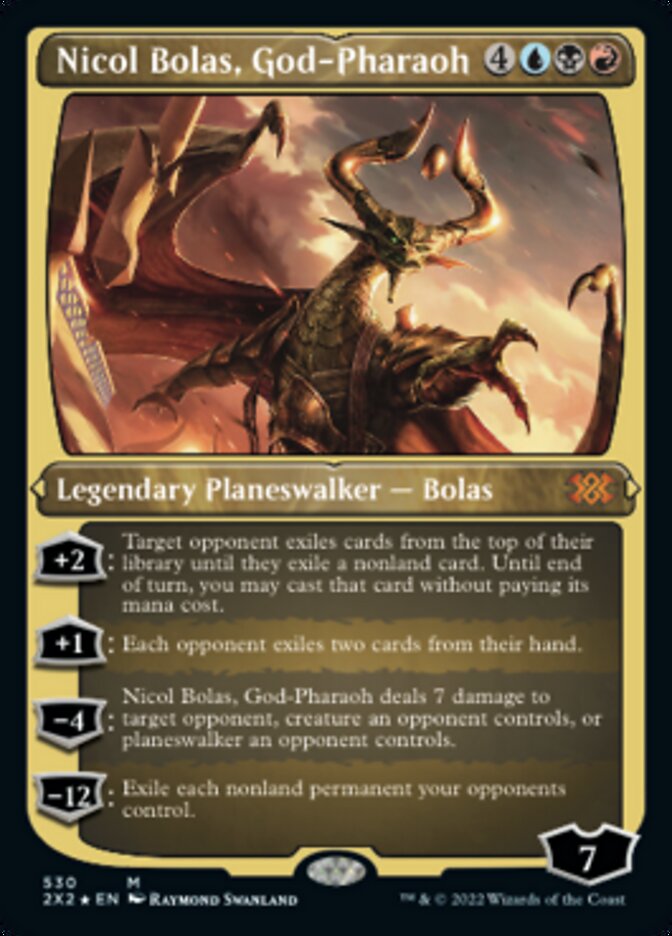 Nicol Bolas, God-Pharaoh (Foil Etched) [Double Masters 2022] | Dragon's Lair Comics and Fantasy Houston TX