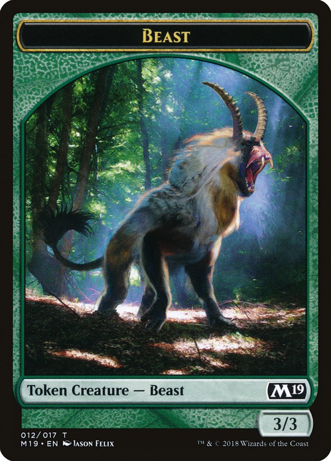 Beast Token [Core Set 2019 Tokens] | Dragon's Lair Comics and Fantasy Houston TX