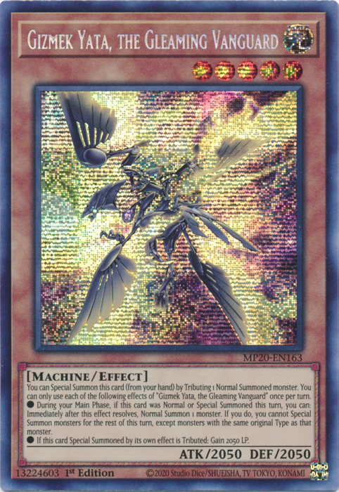 Gizmek Yata, the Gleaming Vanguard [MP20-EN163] Prismatic Secret Rare | Dragon's Lair Comics and Fantasy Houston TX