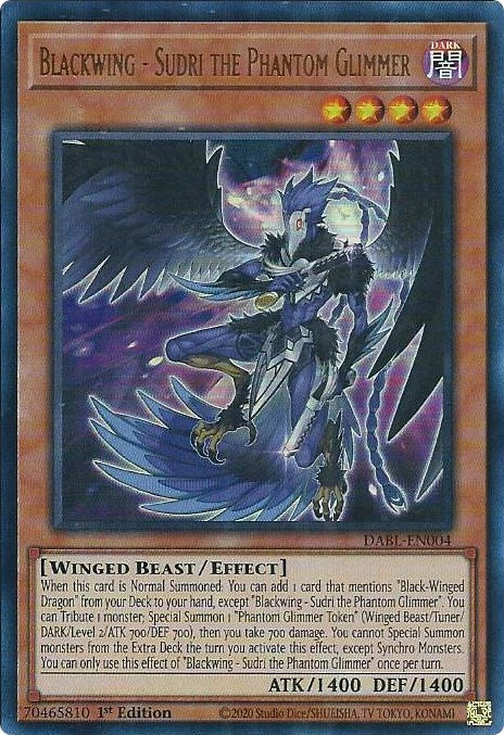 Blackwing - Sudri the Phantom Glimmer [DABL-EN004] Ultra Rare | Dragon's Lair Comics and Fantasy Houston TX