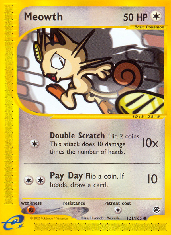 Meowth (121/165) [Expedition: Base Set] | Dragon's Lair Comics and Fantasy Houston TX