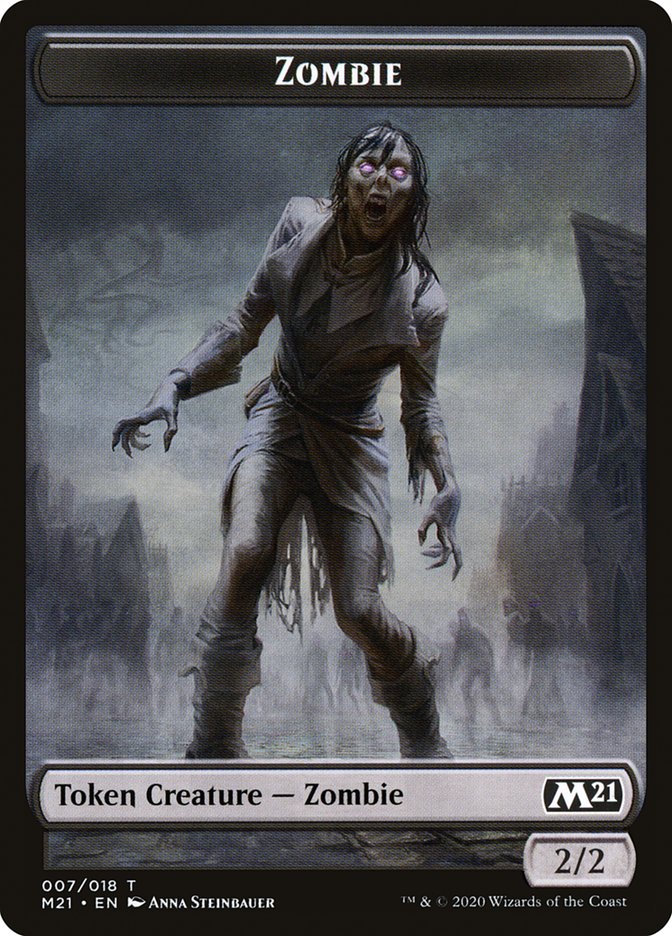 Weird // Zombie Double-Sided Token [Core Set 2021 Tokens] | Dragon's Lair Comics and Fantasy Houston TX