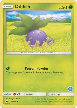 Oddish (4/147) (Deck Exclusive #11) [Sun & Moon: Trainer Kit - Alolan Ninetales] | Dragon's Lair Comics and Fantasy Houston TX