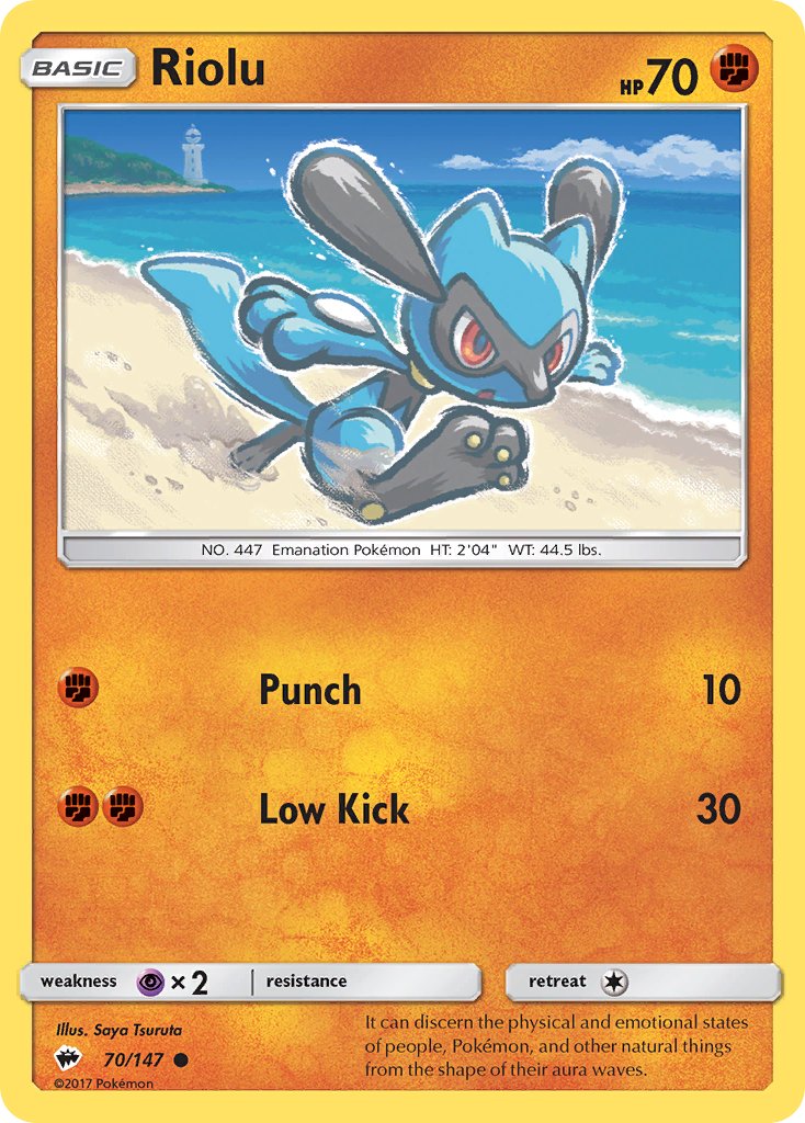 Riolu (70/147) [Sun & Moon: Burning Shadows] | Dragon's Lair Comics and Fantasy Houston TX