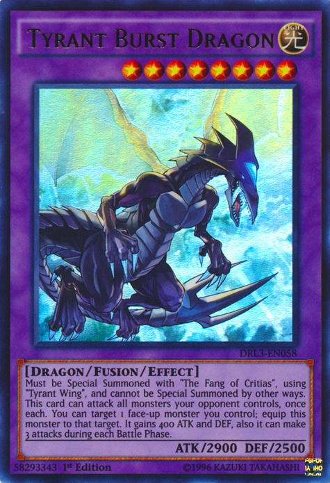 Tyrant Burst Dragon [DRL3-EN058] Ultra Rare | Dragon's Lair Comics and Fantasy Houston TX