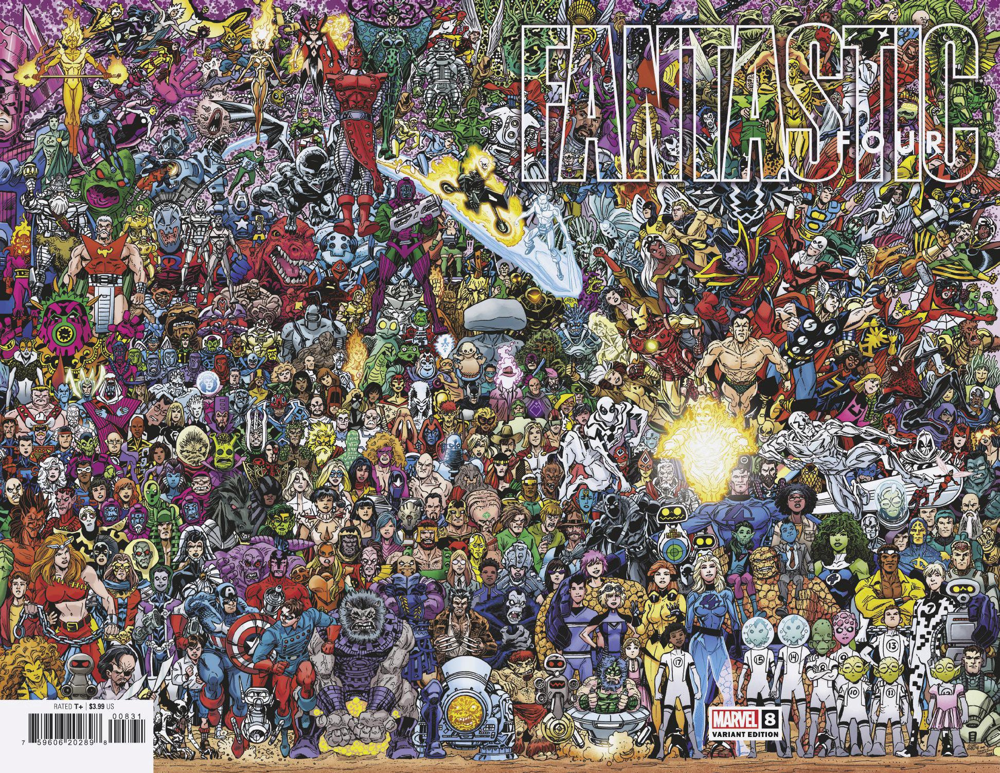 Fantastic Four 8 Scott Koblish Wraparound Connecting 700 Characters Variant | Dragon's Lair Comics and Fantasy Houston TX