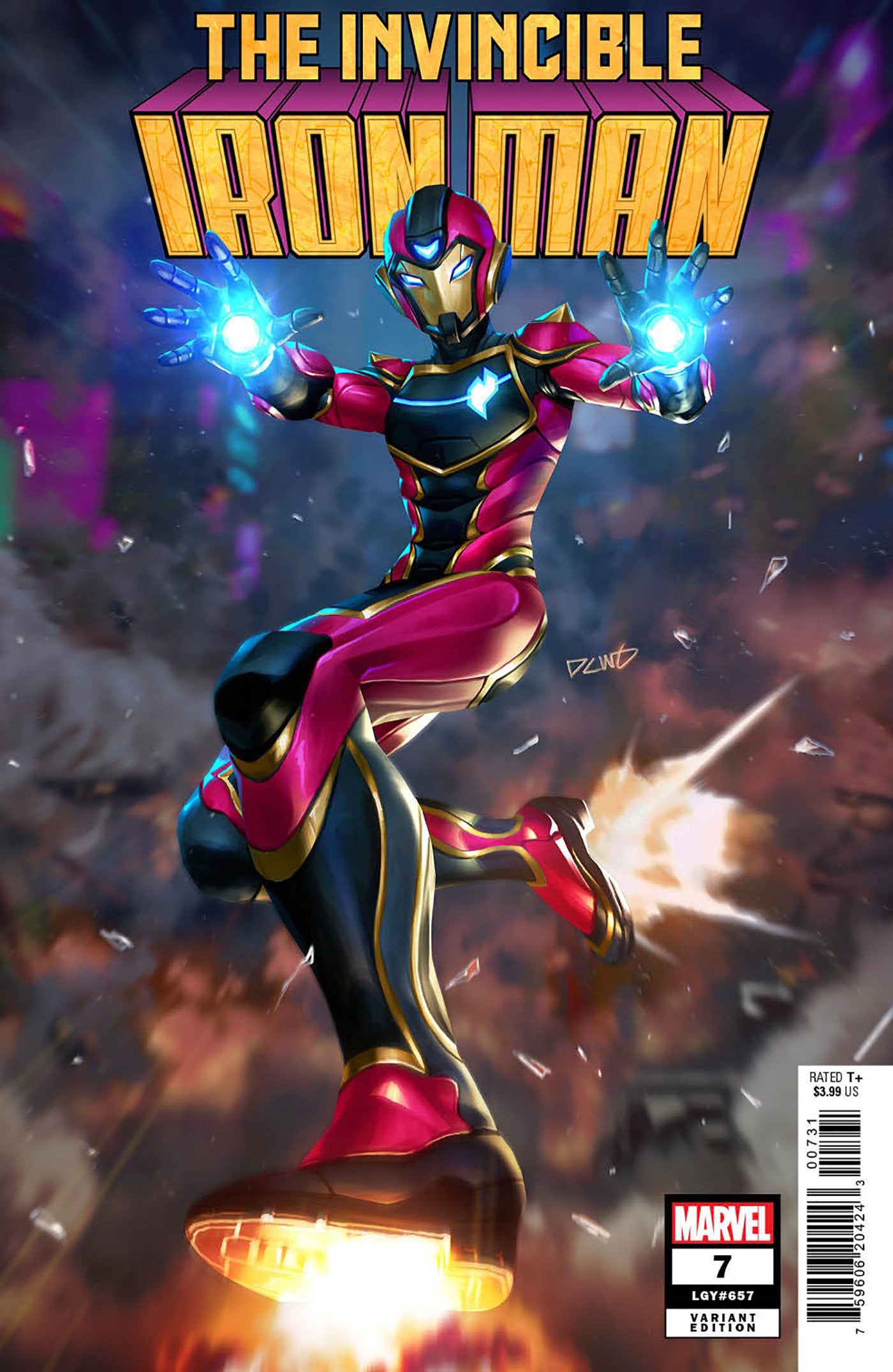 Invincible Iron Man 7 Derrick Chew Ironheart Variant | Dragon's Lair Comics and Fantasy Houston TX