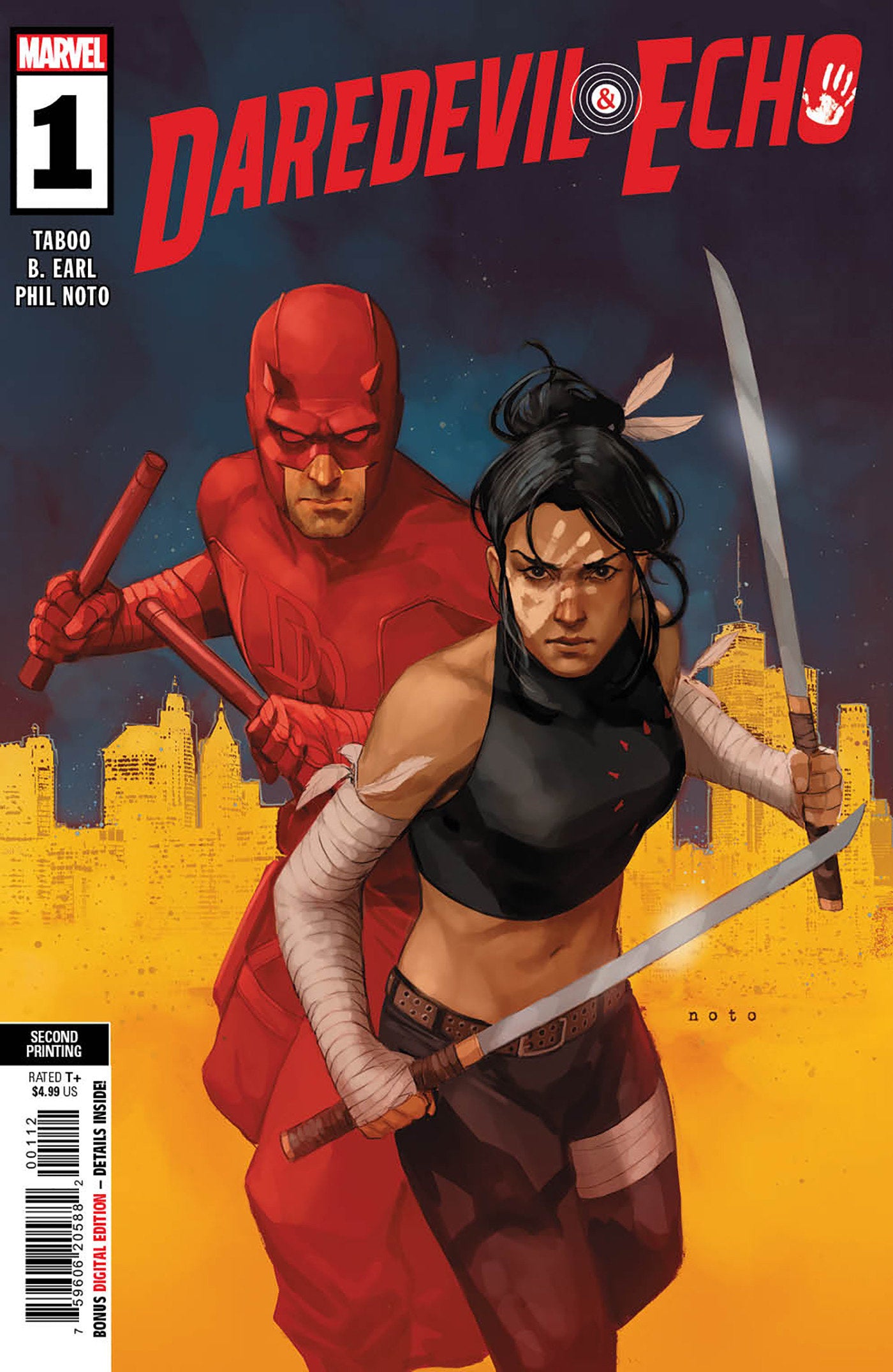 Daredevil & Echo 1 Phil Noto 2nd Print Variant | Dragon's Lair Comics and Fantasy Houston TX