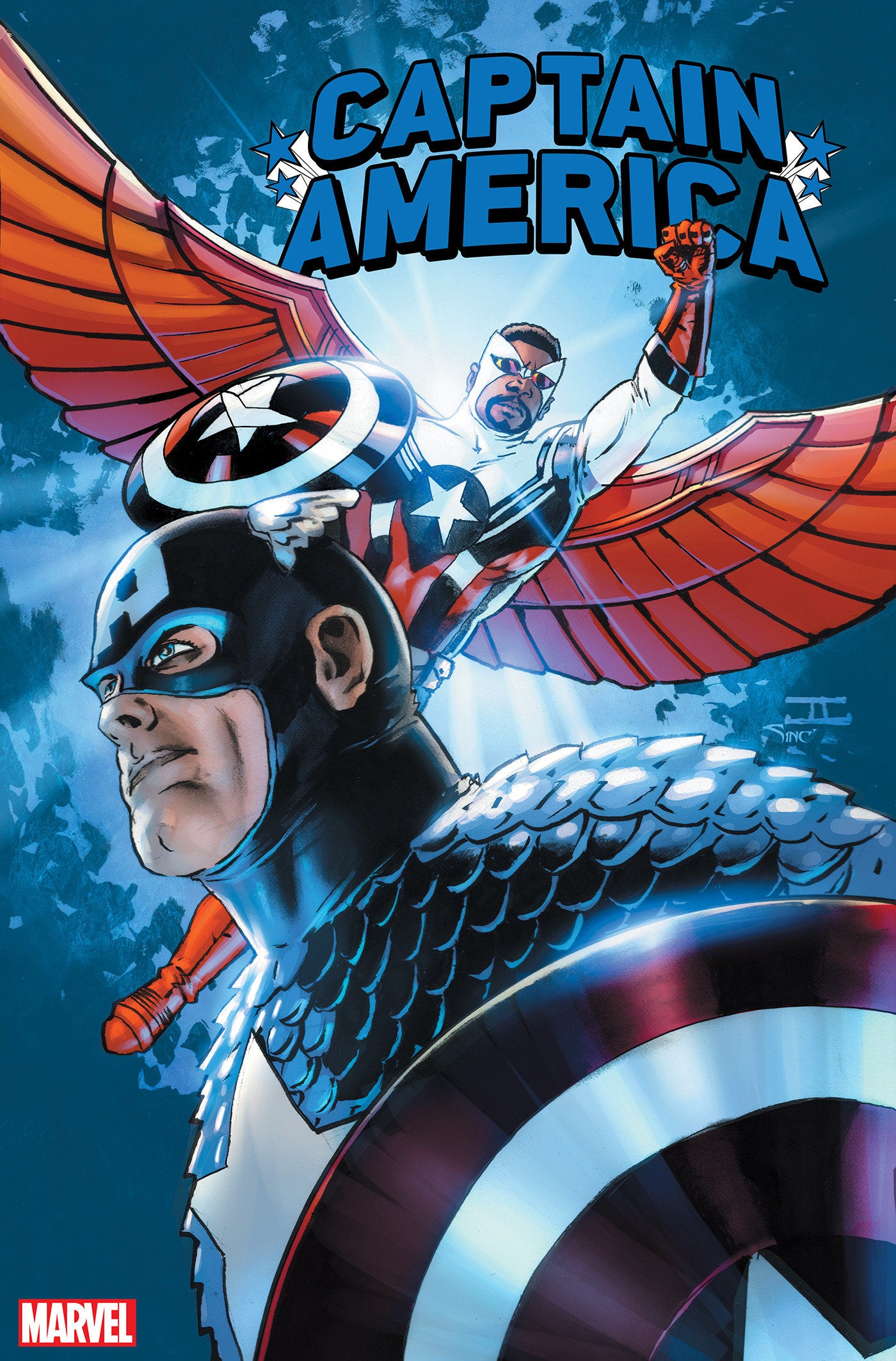 Captain America 750 John Cassaday Blue Variant | Dragon's Lair Comics and Fantasy Houston TX