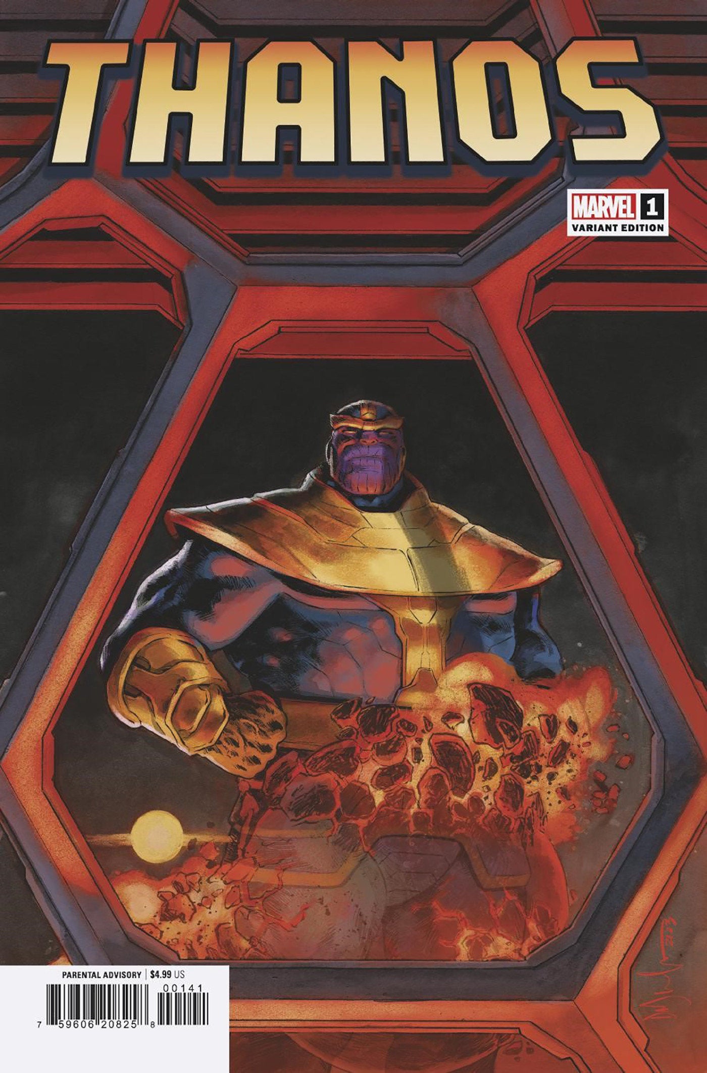 Thanos 1 Dave Wachter Windowshades Variant | Dragon's Lair Comics and Fantasy Houston TX