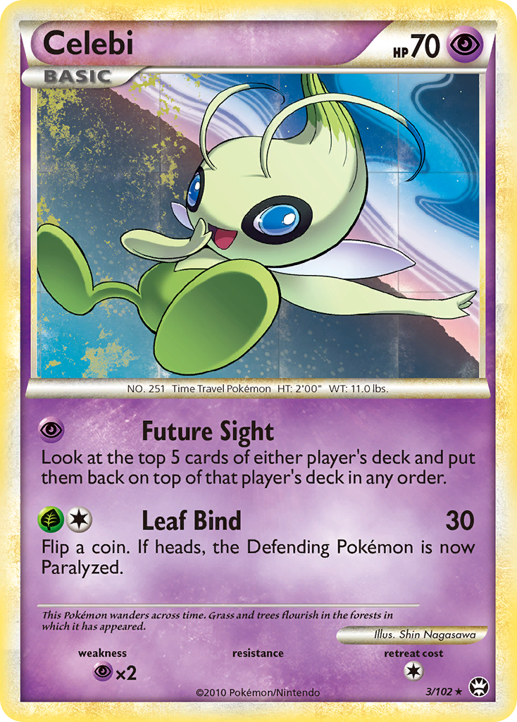 Celebi (3/102) [HeartGold & SoulSilver: Triumphant] | Dragon's Lair Comics and Fantasy Houston TX