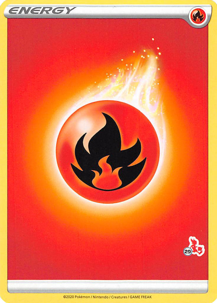 Fire Energy (Cinderace Stamp #29) [Battle Academy 2022] | Dragon's Lair Comics and Fantasy Houston TX