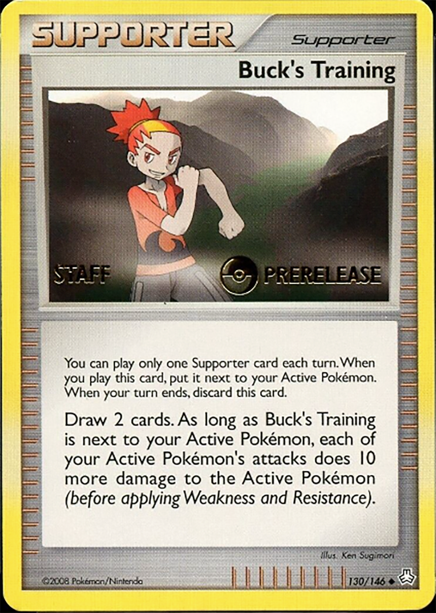 Buck's Training (130/146) (Staff Prerelease Promo) [Diamond & Pearl: Legends Awakened] | Dragon's Lair Comics and Fantasy Houston TX