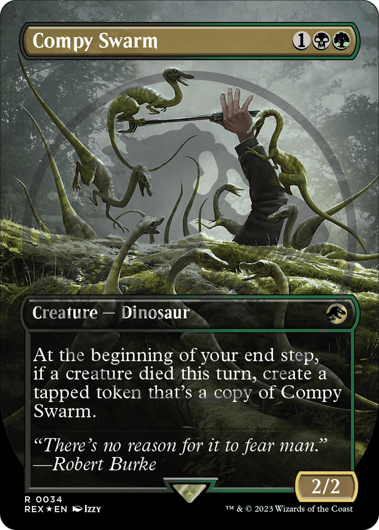 Compy Swarm (Emblem) (Borderless) [Jurassic World Collection Tokens] | Dragon's Lair Comics and Fantasy Houston TX