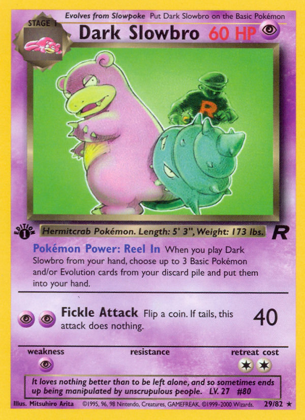 Dark Slowbro (29/82) [Team Rocket 1st Edition] | Dragon's Lair Comics and Fantasy Houston TX