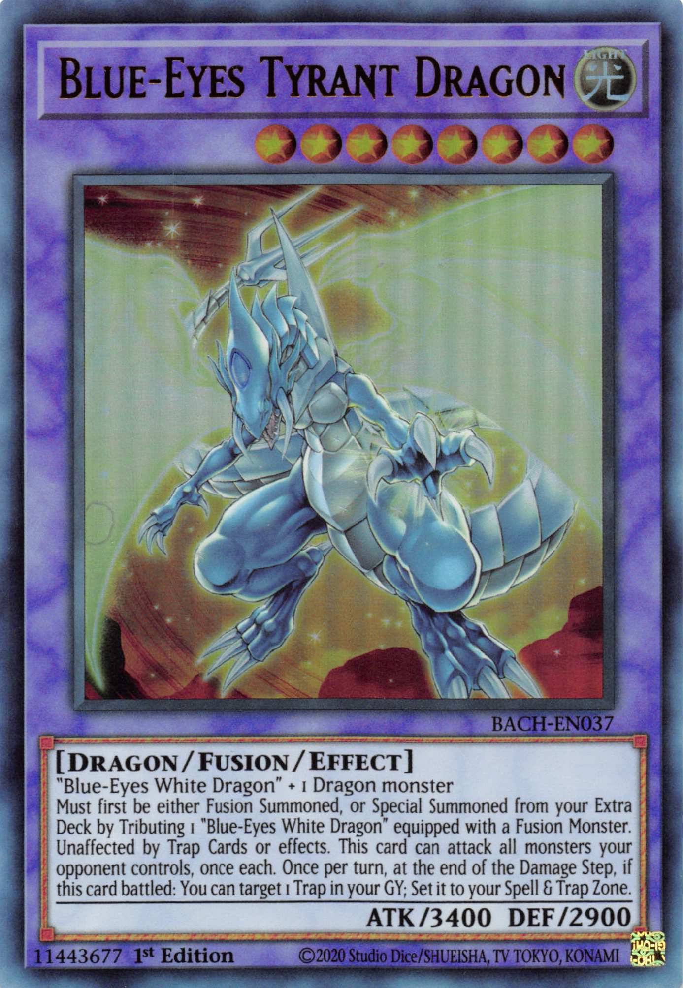 Blue-Eyes Tyrant Dragon [BACH-EN037] Ultra Rare | Dragon's Lair Comics and Fantasy Houston TX