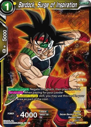 Bardock, Surge of Inspiration (P-204) [Mythic Booster] | Dragon's Lair Comics and Fantasy Houston TX