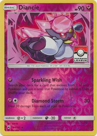 Diancie (94/147) (League Promo) [Sun & Moon: Burning Shadows] | Dragon's Lair Comics and Fantasy Houston TX