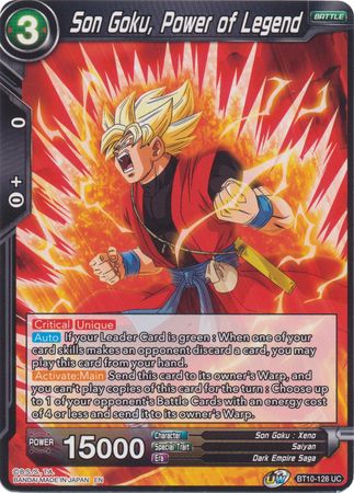 Son Goku, Power of Legend (BT10-128) [Rise of the Unison Warrior] | Dragon's Lair Comics and Fantasy Houston TX