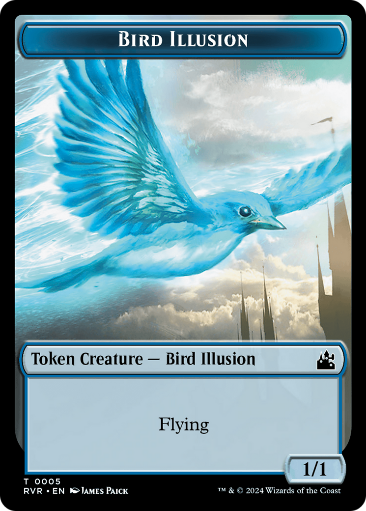 Bird Illusion Token [Ravnica Remastered Tokens] | Dragon's Lair Comics and Fantasy Houston TX