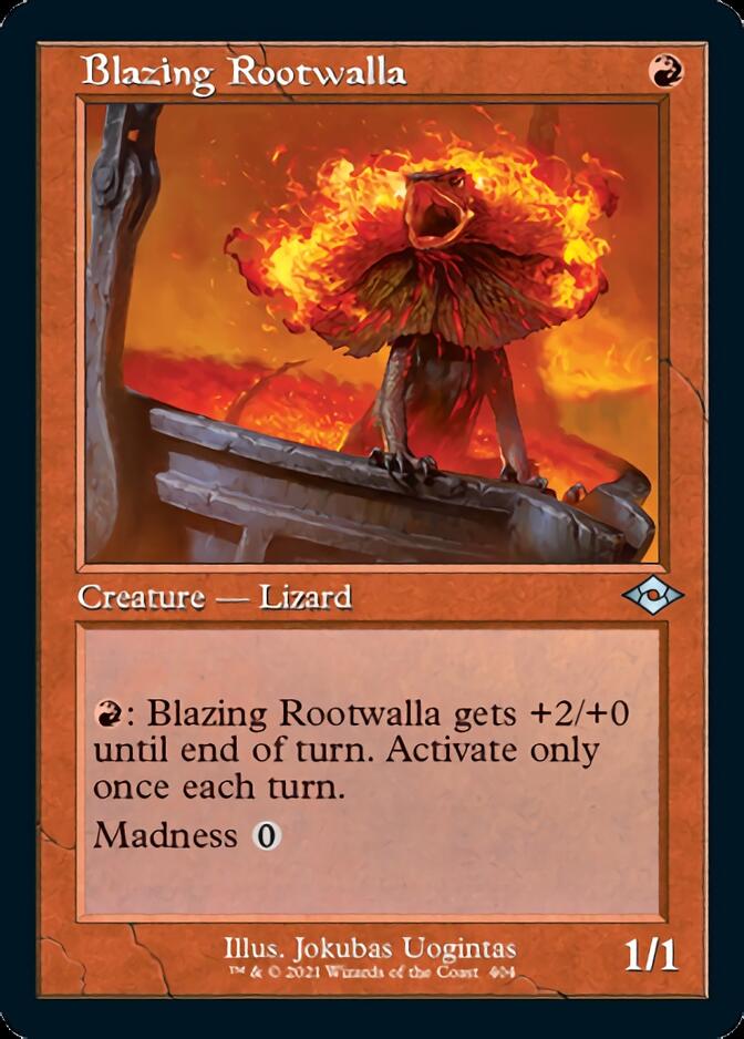 Blazing Rootwalla (Retro Foil Etched) [Modern Horizons 2] | Dragon's Lair Comics and Fantasy Houston TX