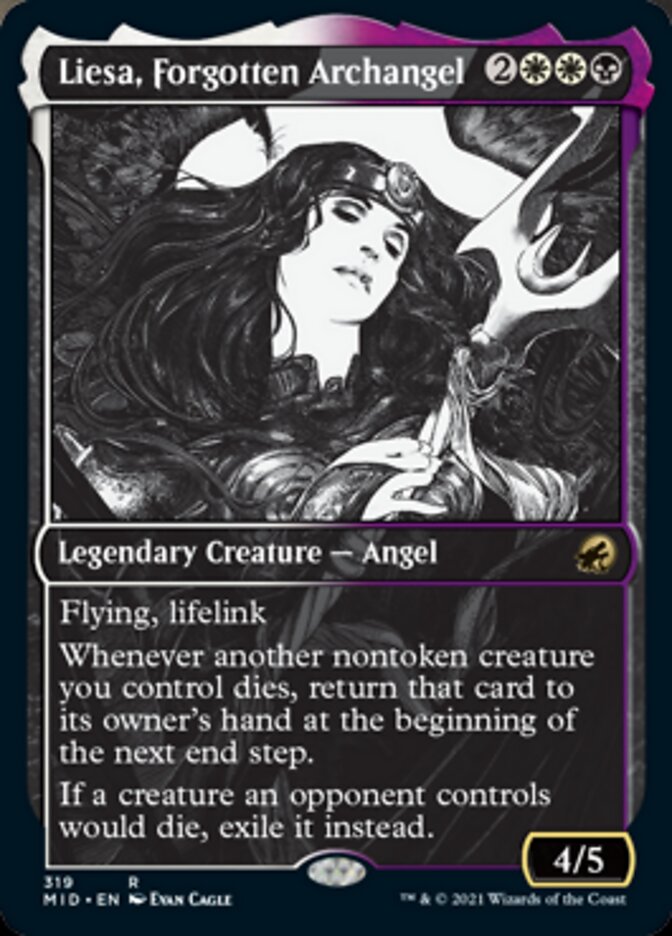 Liesa, Forgotten Archangel (Showcase Eternal Night) [Innistrad: Midnight Hunt] | Dragon's Lair Comics and Fantasy Houston TX