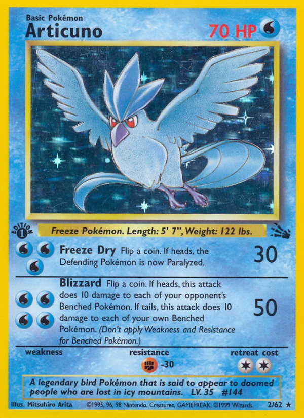 Articuno (2/62) [Fossil 1st Edition] | Dragon's Lair Comics and Fantasy Houston TX