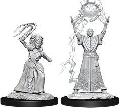 Wizkids Dungeons and Dragons Nolzur`s Marvelous Unpainted Miniatures: W12 Drow Mage & Drow Priestess | Dragon's Lair Comics and Fantasy Houston TX