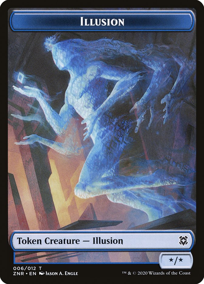 Illusion Token [Zendikar Rising Tokens] | Dragon's Lair Comics and Fantasy Houston TX