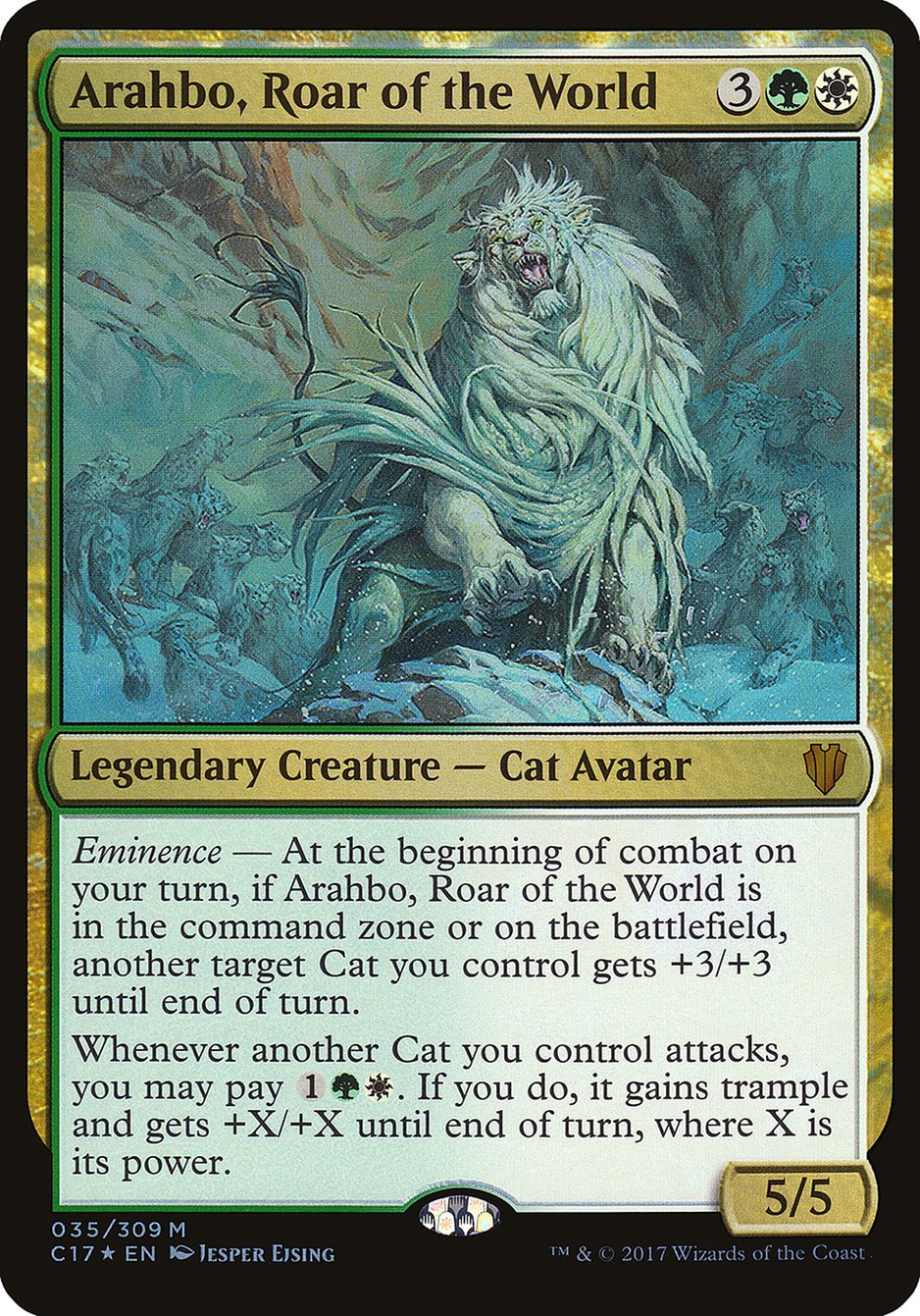 Arahbo, Roar of the World (Oversized) [Commander 2017 Oversized] | Dragon's Lair Comics and Fantasy Houston TX