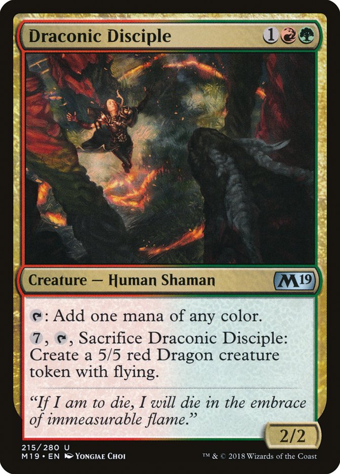 Draconic Disciple [Core Set 2019] | Dragon's Lair Comics and Fantasy Houston TX