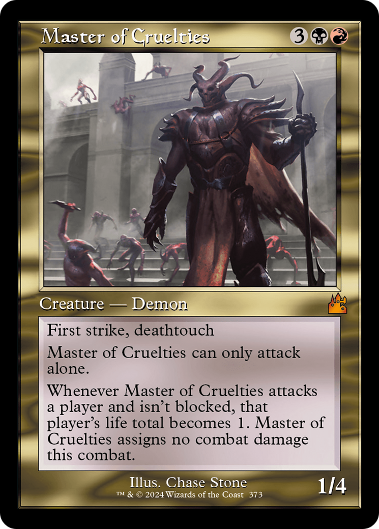 Master of Cruelties (Retro Frame) [Ravnica Remastered] | Dragon's Lair Comics and Fantasy Houston TX