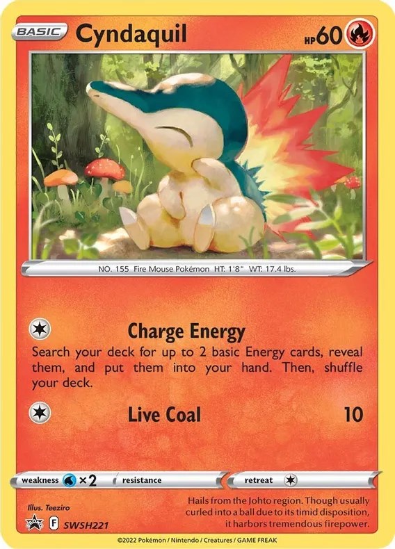 Cyndaquil (SWSH221) (Cosmos Holo) [Sword & Shield: Black Star Promos] | Dragon's Lair Comics and Fantasy Houston TX