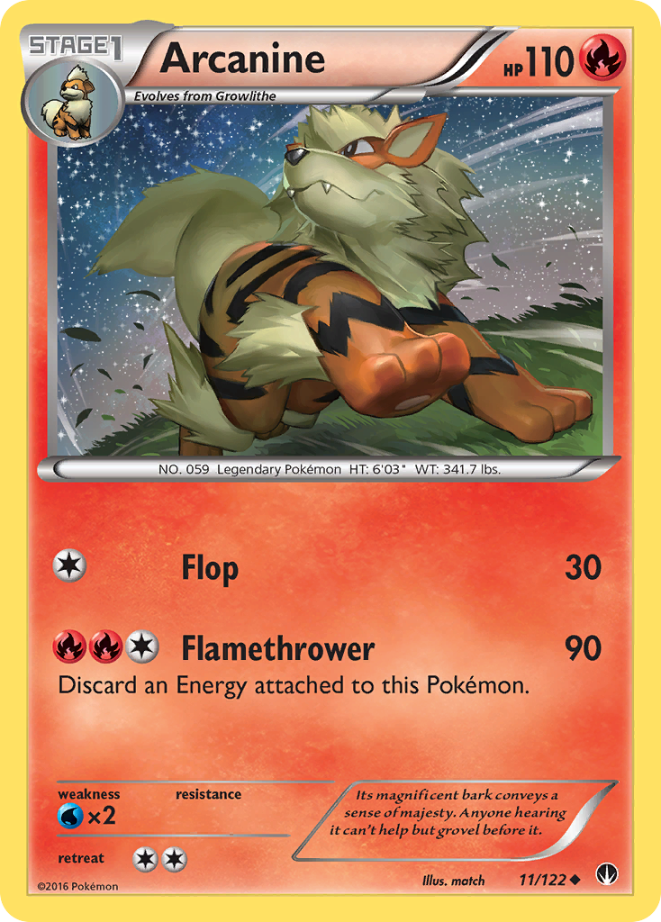 Arcanine (11/122) [XY: BREAKpoint] | Dragon's Lair Comics and Fantasy Houston TX