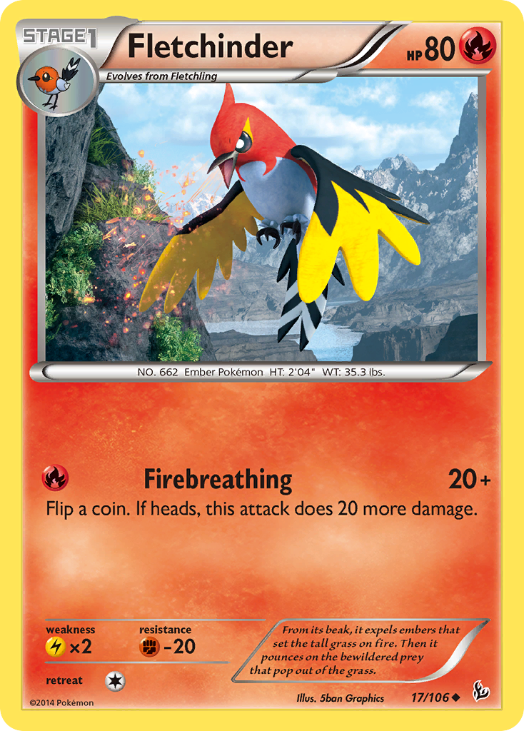 Fletchinder (17/106) [XY: Flashfire] | Dragon's Lair Comics and Fantasy Houston TX