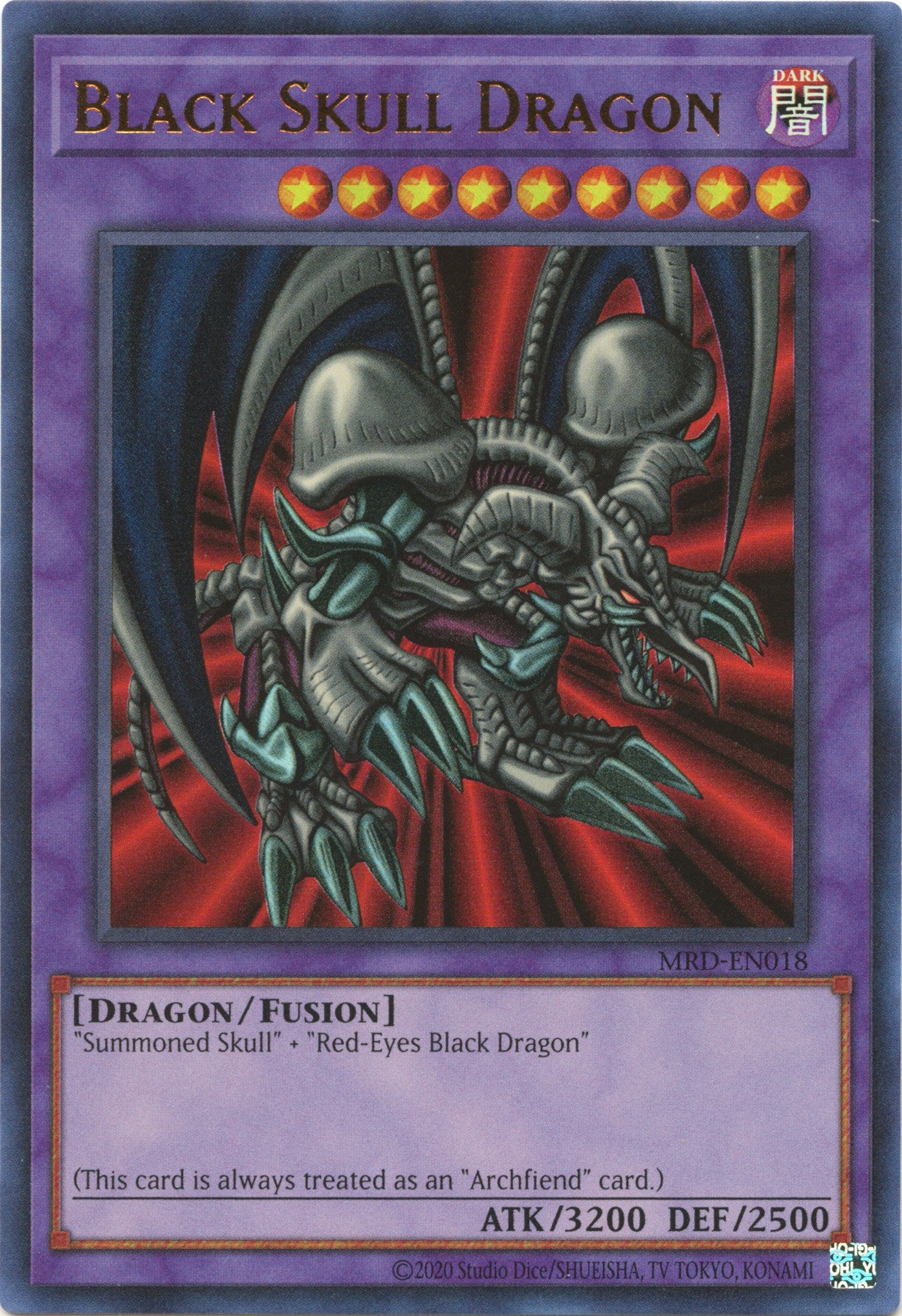 Black Skull Dragon (25th Anniversary) [MRD-EN018] Ultra Rare | Dragon's Lair Comics and Fantasy Houston TX