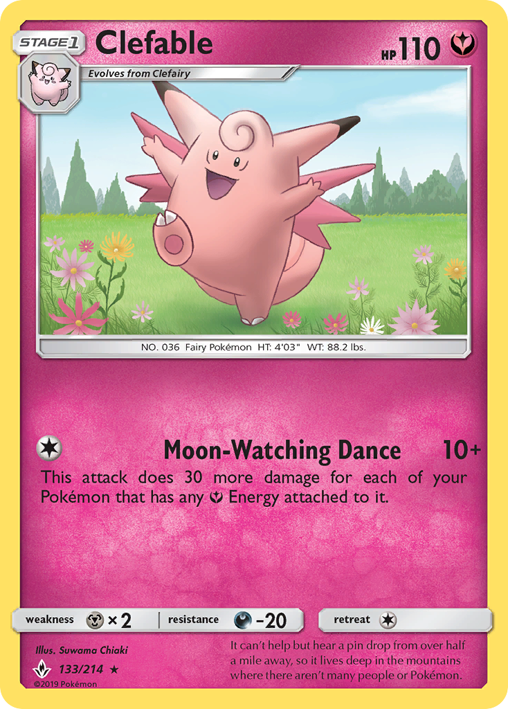 Clefable (133/214) [Sun & Moon: Unbroken Bonds] | Dragon's Lair Comics and Fantasy Houston TX