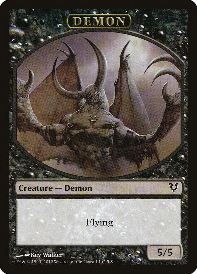 Demon Token [Avacyn Restored Tokens] | Dragon's Lair Comics and Fantasy Houston TX