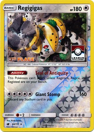 Regigigas (84/111) (League Promo 3rd Place) [Sun & Moon: Crimson Invasion] | Dragon's Lair Comics and Fantasy Houston TX