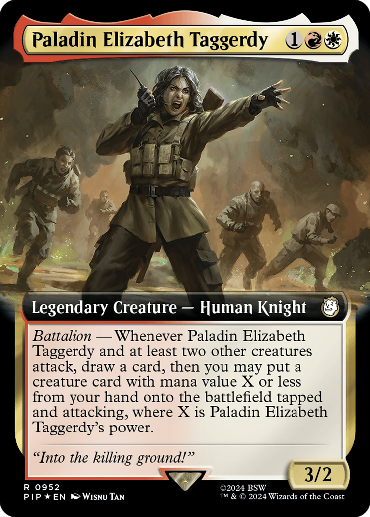 Paladin Elizabeth Taggerdy (Extended Art) (Surge Foil) [Fallout] | Dragon's Lair Comics and Fantasy Houston TX