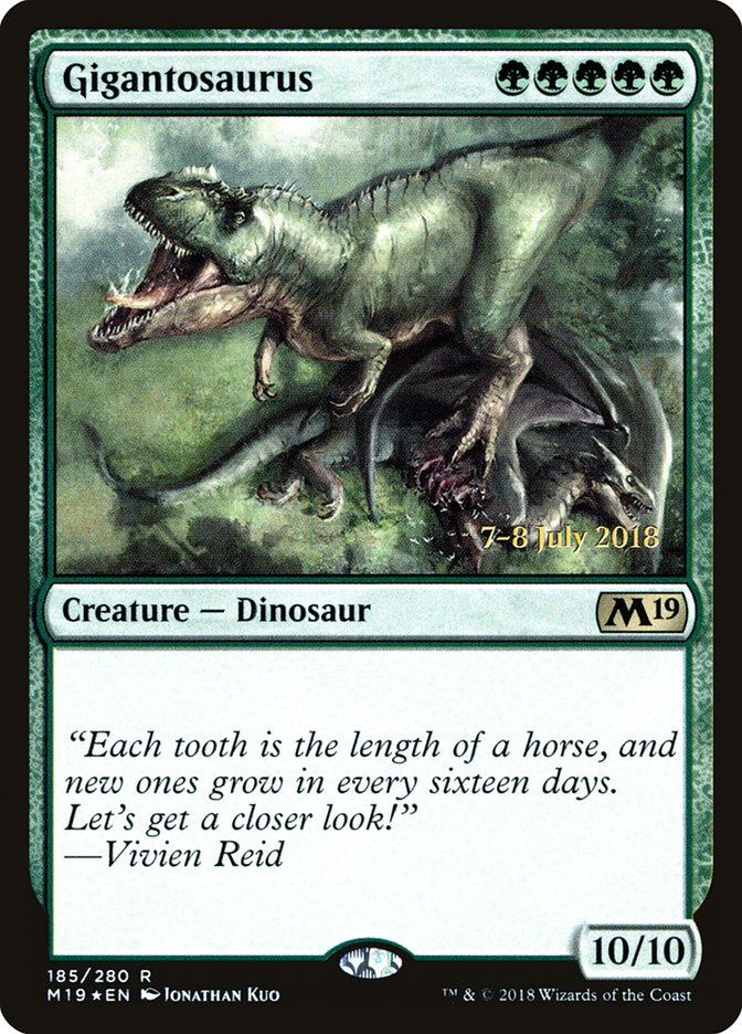 Gigantosaurus [Core Set 2019 Prerelease Promos] | Dragon's Lair Comics and Fantasy Houston TX