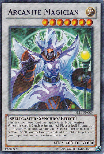 Arcanite Magician (Blue) [DL14-EN009] Rare | Dragon's Lair Comics and Fantasy Houston TX